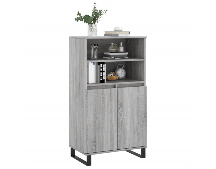 Sonata Dulap înalt, gri sonoma, 60x36x110 cm, lemn prelucrat