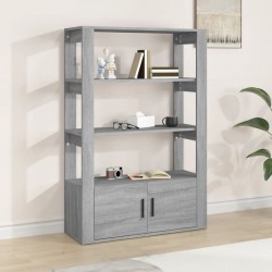 Sonata H Сайдборд, сив сонома, 80x30x119,5 см, инженерно дърво - Corpuri, vitrine, biblioteci modulare