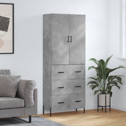 Sonata H Висок шкаф, бетонно сив, 69,5x34x180 см, инженерно дърво - Living