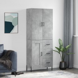 Sonata H Висок шкаф, бетонно сив, 69,5x34x180 см, инженерно дърво - Corpuri, vitrine, biblioteci modulare