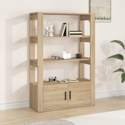 Sonata H Сайдборд, дъб сонома, 80x30x119,5 см, инженерно дърво - Corpuri, vitrine, biblioteci modulare