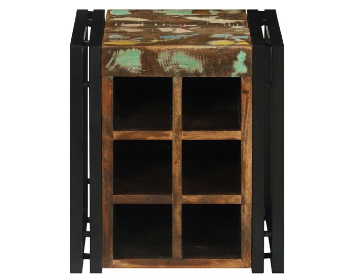 Sonata Raft pentru vin 35 x 35 x 39 cm Lemn recuperat masiv