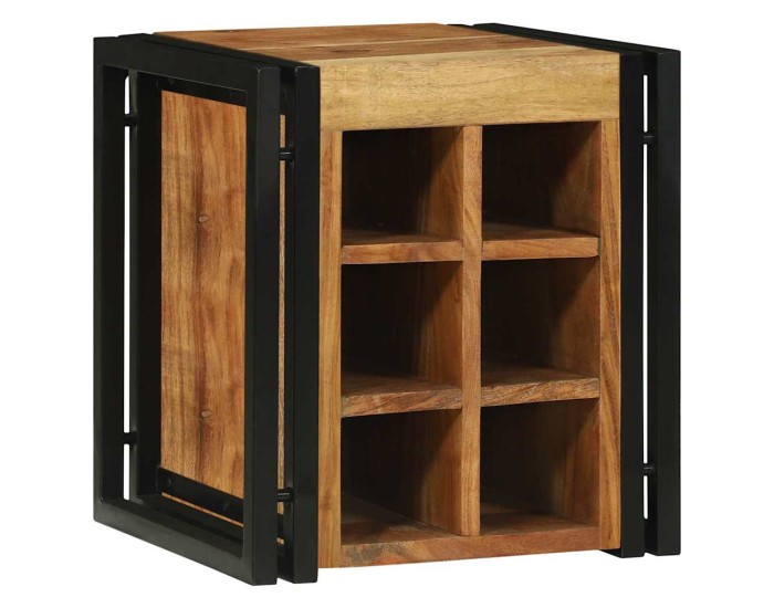 Sonata Raft pentru vin 35 x 35 x 39 cm Lemn Solid de Acacia