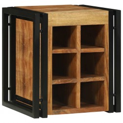 Sonata H Винен рафт Кафяво 34.5 x 35 x 39 см Масивна акациева дървесина - Living