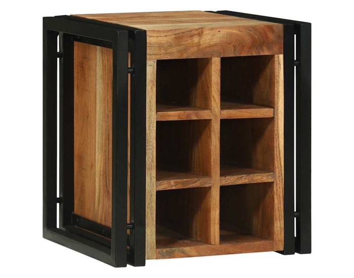 Sonata Raft pentru vin 35 x 35 x 39 cm Lemn Solid de Acacia