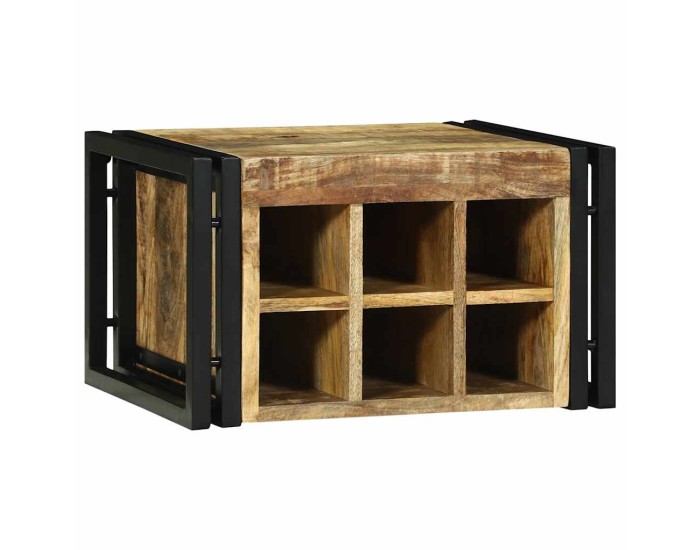 Sonata Raft pentru vin 2 buc. 46 x 35 x 27,5 cm Lemn de mango solid