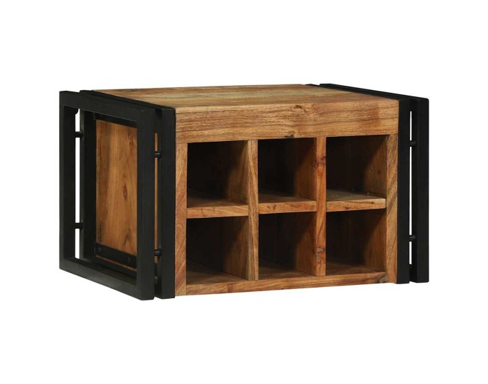 Sonata Raft pentru vin 2 buc. 46 x 35 x 27,5 cm Lemn Solid de Acacia