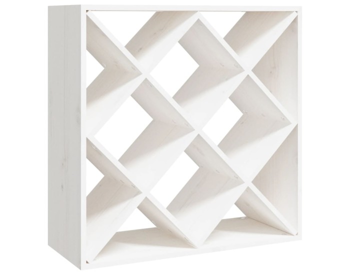 Sonata Dulap de vinuri, alb, 62x25x62 cm, lemn masiv de pin