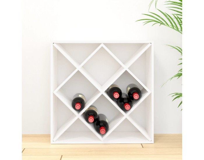 Sonata Dulap de vinuri, alb, 62x25x62 cm, lemn masiv de pin