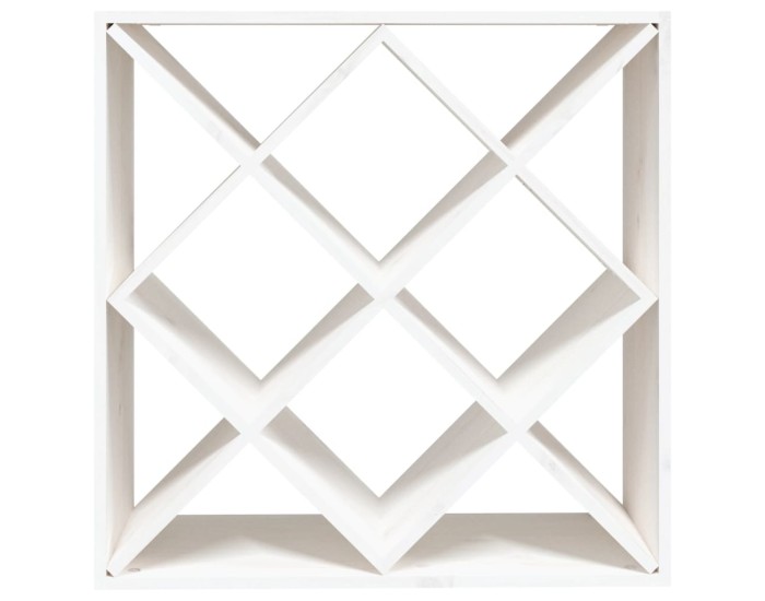 Sonata Dulap de vinuri, alb, 62x25x62 cm, lemn masiv de pin