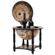 Sonata Bar tip glob pământesc stativ sticle de vin negru lemn eucalipt