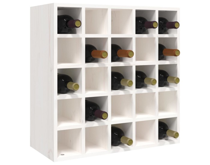 Sonata Dulap de vinuri alb 56x25x56 cm lemn masiv de pin