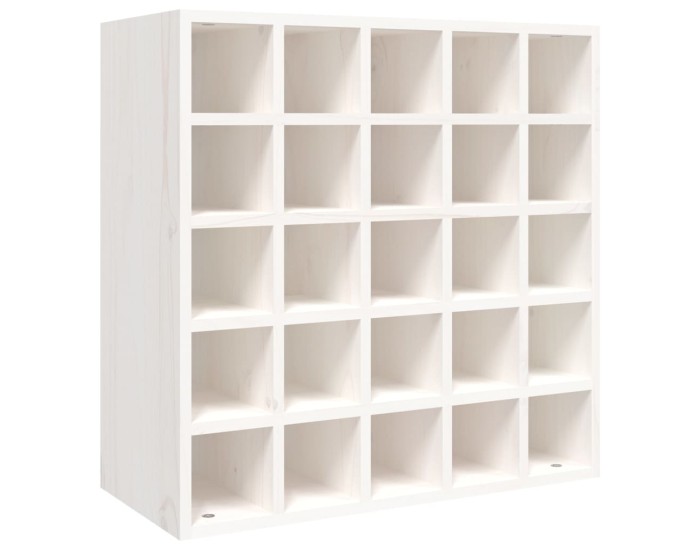 Sonata Dulap de vinuri alb 56x25x56 cm lemn masiv de pin