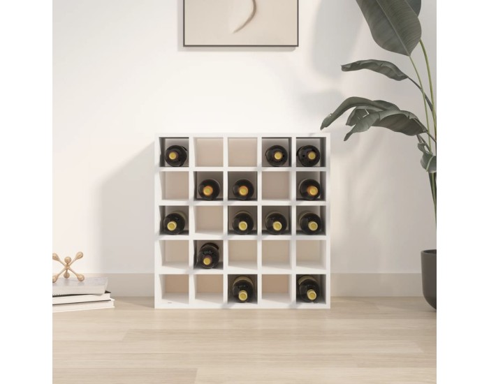 Sonata Dulap de vinuri alb 56x25x56 cm lemn masiv de pin