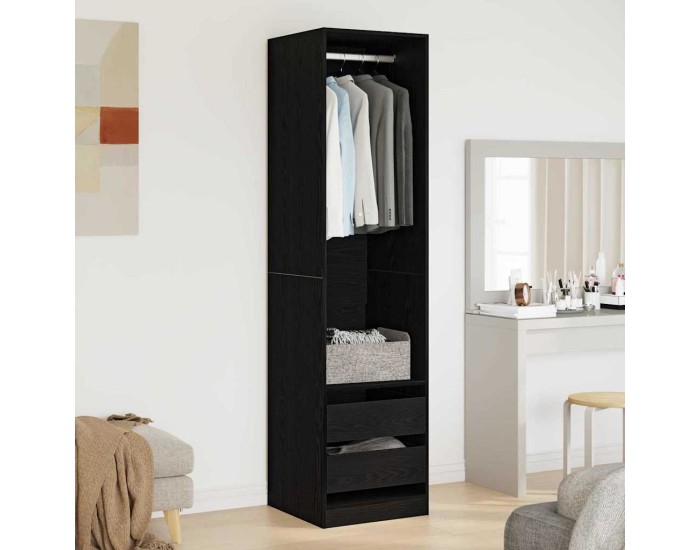 Sonata Dulap Stejar Negru 50 x 50 x 200 cm Lemn prelucrat