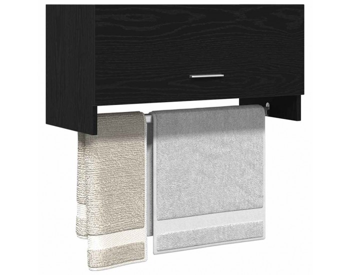 Sonata H Гардероб със съхранение Черно 70 x 32.5 x 35 cm Инженерно дърво