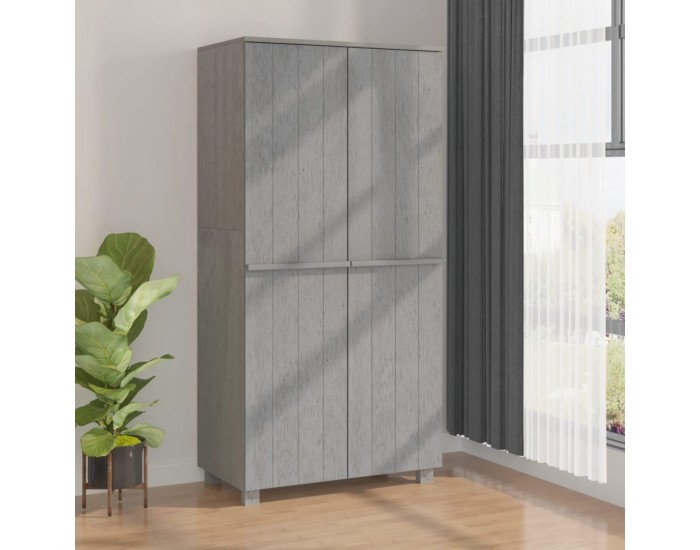 Sonata H Гардероб HAMAR, светлосив, 89x50x180 см, борово дърво масив