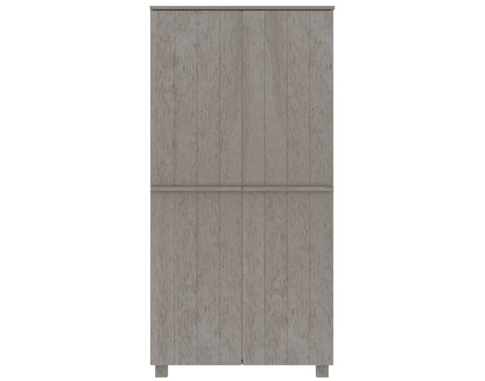 Sonata Dulap haine „HAMAR” gri deschis 89x50x180 cm, lemn masiv de pin