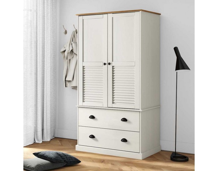 Sonata H Гардероб VIGO, бял, 90x55x170 см, бор масив