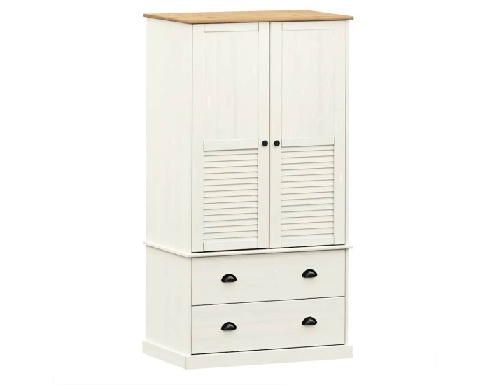 Sonata Dulap VIGO, alb, 90x55x170 cm, lemn masiv de pin