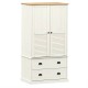 Sonata Dulap VIGO, alb, 90x55x170 cm, lemn masiv de pin