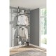 Sonata Sistem șifonier telescopic, cu bare și raft, aluminiu