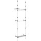 Sonata Sistem șifonier telescopic, cu bare și raft, aluminiu