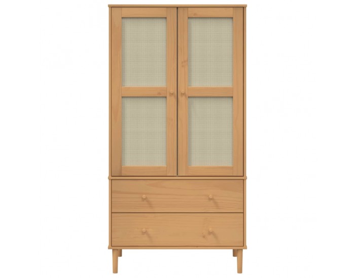Sonata H Гардероб SENJA ратанова визия кафяв 90x55x175 см бор масив