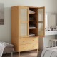 Sonata H Гардероб SENJA ратанова визия кафяв 90x55x175 см бор масив