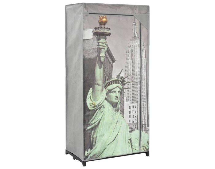 Sonata Șifonier New York, 75 x 45 x 160 cm, material textil