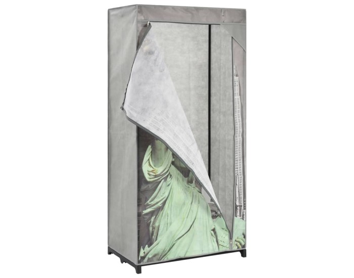 Sonata Șifonier New York, 75 x 45 x 160 cm, material textil