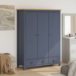 Sonata H Гардероб с 3 врати Hill сив 127x50x170 см борово дърво масив - Dulapuri