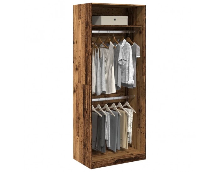 Sonata H Гардероб, старо дърво, 80x50x200 см, инженерно дърво