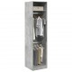Sonata H Гардероб, бетоново сив, 50x50x200 см, инженерно дърво