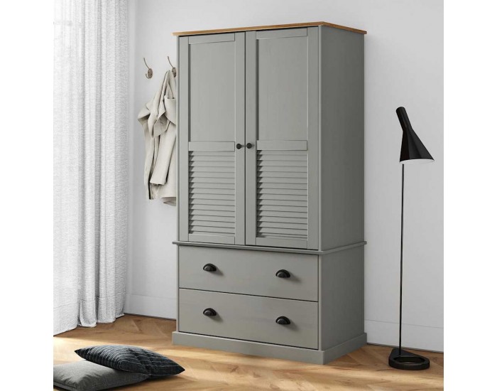Sonata H Гардероб VIGO, сив, 90x55x170 см, бор масив