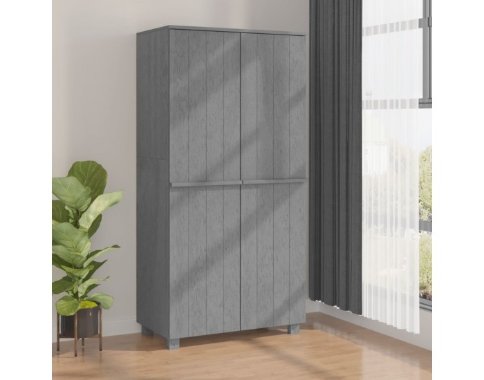 Sonata H Гардероб HAMAR, тъмносив, 89x50x180 см, борово дърво масив