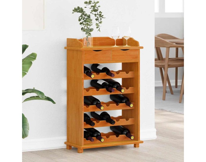 Sonata Raft pentru vin Maro 58 x 28 x 90 cm Lemn de pin masiv