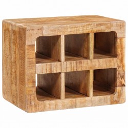 Sonata H Винен рафт Кафяво 44 x 30 x 35 см мангово дърво масив - Living