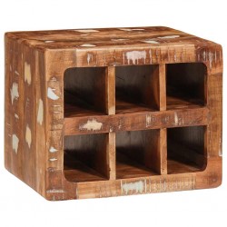Sonata H Винен рафт Кафяво 44 x 30 x 35 см Солидно рециклирано дърво - Living