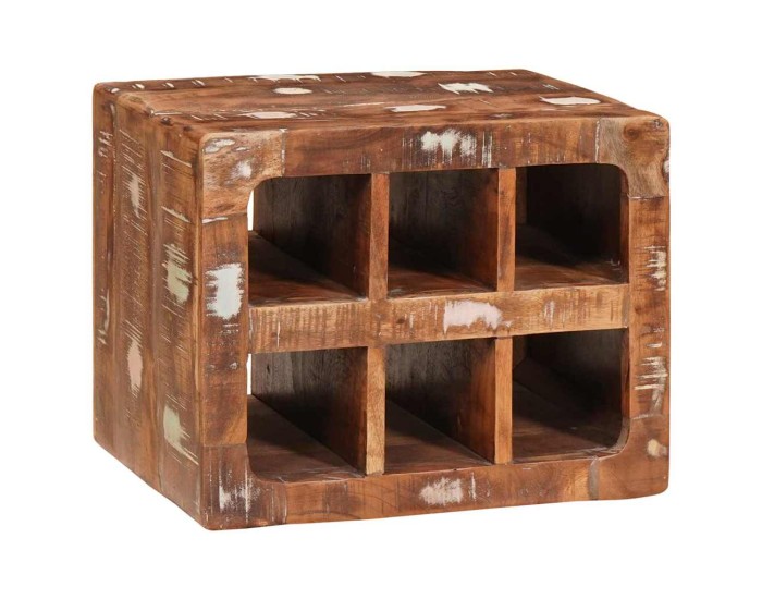 Sonata Raft pentru vin Maro 44 x 30 x 35 cm Lemn recuperat masiv