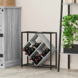 Sonata H Винен рафт Сив 51 x 18 x 52.5 см Инженерно дърво - Living