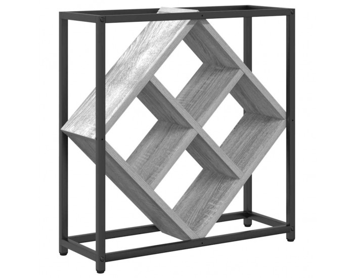 Sonata H Винен рафт Сив 51 x 18 x 52.5 см Инженерно дърво