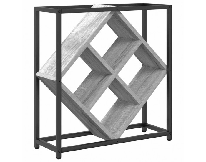 Sonata H Винен рафт Сив 51 x 18 x 52.5 см Инженерно дърво