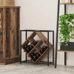 Sonata H Винен рафт Старо дърво 51 x 18 x 52.5 см Инженерно дърво - Living