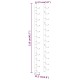 Sonata Suport sticle de vin de perete, 12 sticle, 2 buc., alb, fier