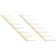 Sonata Suport sticle vin montat pe perete,2 buc.,7 sticle,auriu, metal