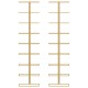 Sonata Suport sticle de vin, de perete, 9 sticle, 2 buc., auriu, fier