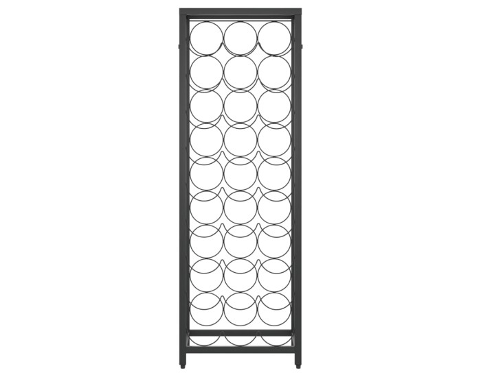 Sonata Suport sticle vin 27 de sticle, negru 34x18x100 cm fier forjat