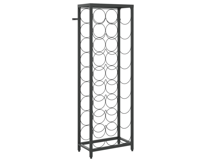 Sonata Suport sticle vin 27 de sticle, negru 34x18x100 cm fier forjat