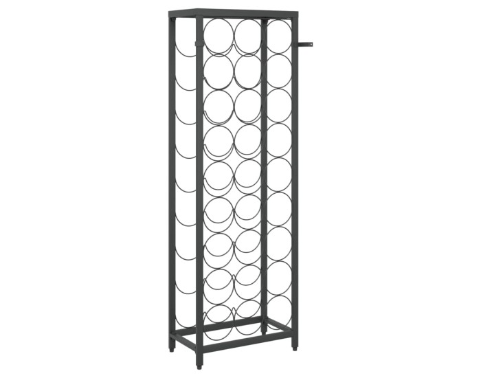 Sonata Suport sticle vin 27 de sticle, negru 34x18x100 cm fier forjat